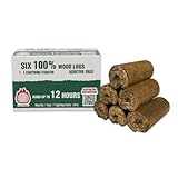 Home Fire Prest Logs - Burn up to 12 Hours in a Wood Stove - Includes Six 100% Wood Fire Logs with One Lighting Fire Starter for Indoor Fireplace - Made in The USA