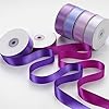 Amazon.com: WHZKCYH Purple Satin Ribbon 1 Inch Satin Ribbon 6 Pack Gift ...