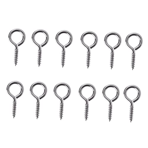 IWOWHERO 50pcs Screw Eye Pins Jewelry Eye Screws Eye Pin Screws Screw Eye for Art Craft Projects
