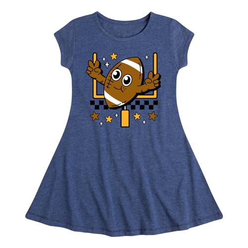 Instant Message - Football and Goalpost - Toddler & Youth Girls Fit & Flare Dress