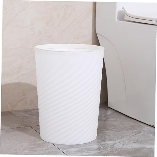 Caneca de basura rectangular de plástico 12L blanca miniatura 6