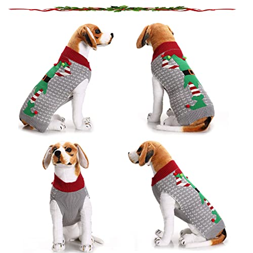 ABRRLO Hunde Kostüme Hundebekleidung Baumwolle Pullover feiern Weihnachten-Tag Winter Mantel Strickpullover Haustier Hund Pullover Haustier Kostüm Fashion (M, Clown)