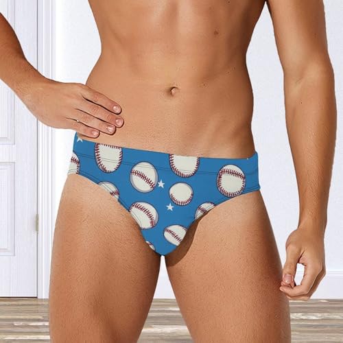 USA Baseball Sports Mens Swim Briefs Quick Dry Swim Trunk Bikini Underwear Swimsuit4