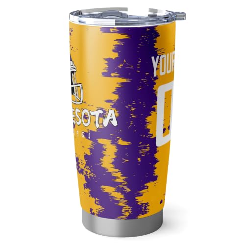 Image of ANTKING Minnesota Tumbler 20oz Travel Mug Custom Number Name Gifts | Stainless Steel Insulated Coffee Cup for Women Men