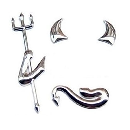 Autoround 3D PVC Small Devil Style Demon Car Sticker Auto Car Emblem Decal Decoration