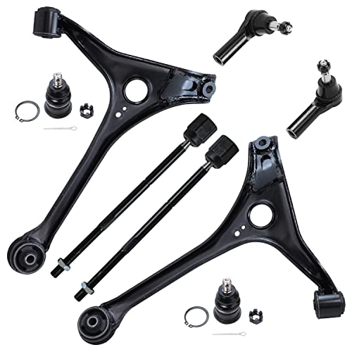 Image of Detroit Axle - 3.0L Front End Kit for 1998-2007 Taurus Mercury Sable 2 Lower Control Arms 2 Lower Ball Joints 4 Inner Outer Tie Rods 1999 2000 2001 2002 2003 2004 2005 2006 Replacement - 8pc Set