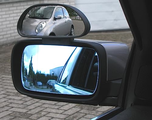 Toter-Winkel-Spiegel Banana - Repusel - Aufsatzspiegel mit individuellen Einstellmöglichkeiten für ein optimales Blickfeld, passend für 99Prozent der Automodelle, Schwarz