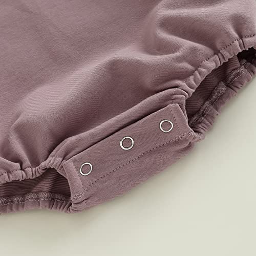 Moreeluck Little Love Baby Boy Girl Fall Outfit Long Sleeve Sweatshirt Unisex Baby Romper Sweater Tops Clothes (C Purple Pink, 6-12 Months) #TOP6