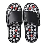 Reflexology Foot Pressure Point Massage Tools Mat Massage Slippers Slides Sandals Shoes, Back Knee Feet Arch Heel Pain and Tension Relief Products Gifts (XL-Men(10-11)Women(11.5-12.5), 1Pair)