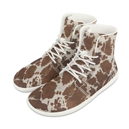 High Top Sneakers for Women Leather Shoes Trendy Men's Barefoot Shoes4