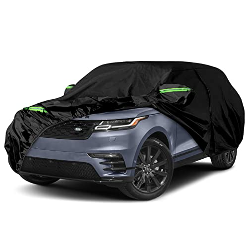 Image of Waterproof Car Cover Replace for 2017-2025 Range Rover Velar, 6 Layers All Weather Car Covers with Zipper Door & Windproof Bands for Snow Rain Dust Hail Protection (Velar)