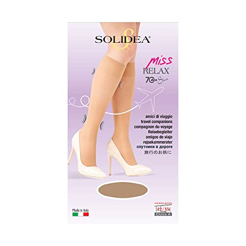 Gambaletto a compressione graduata 70 denari 12/15 mmHg (S - SMALL, SABBIA)