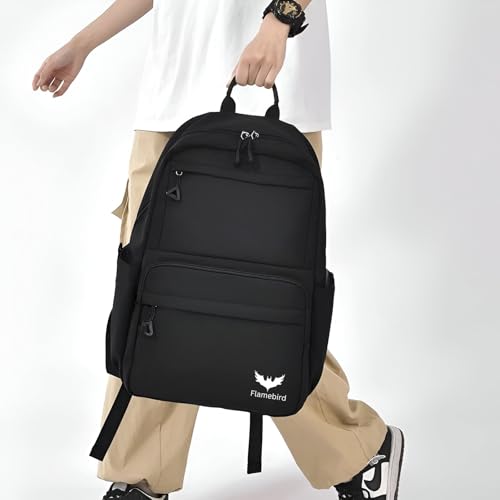 Image of Flamebird Elegant Executive Women's Backpack Office Laptop Bag | Stylish Daily Use | Lightweight Polyester Backpack | Black
