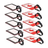 PACKOVE 10 Pièces Lot de Étiquettes de Bagage Drapeau Canadien Marqueurs de Valise pour ...