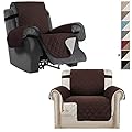 H.VERSAILTEX Reversible Brown Chair Cover and Recliner Cover Bundle by 