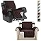 H.VERSAILTEX Reversible Brown Chair Cover and Recliner Cover Bundle by 