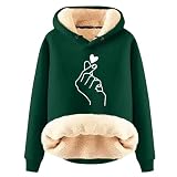 Genérico Sudadera Abierta Mujer Womens Hoodies Pullover Sweater Fuzzy Fleece Sweatshirt Oversized Drawstring Hoodie Cozy Warm Hoodie Sudaderas Mujer 𝐏olares Sudadera Mujer Negra (Green, XL)