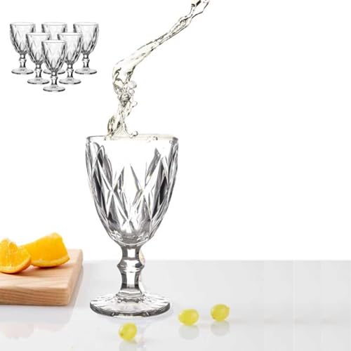 Jogo de Taças de Vidro Diamond Transparente