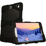 TECHGEAR G-SHOCK Case fits Samsung Galaxy Tab A 9.7 Inch (SM-T550 & P550 Series) - Tough Rugged Heavy Duty Armour Shock Proof Survival Protective Case with Stand - Kids Work School Builders