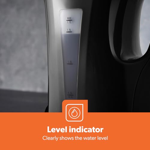 Geepas Electric Kettle, 2200W | Boil Dry Protection & Auto Shut Off | 1.7L Cordless Fast Boil Jug Kettle for Hot Water Tea or Coffee | Swivel Base with Manual Lid Open | 2 Year Warranty - Image 8