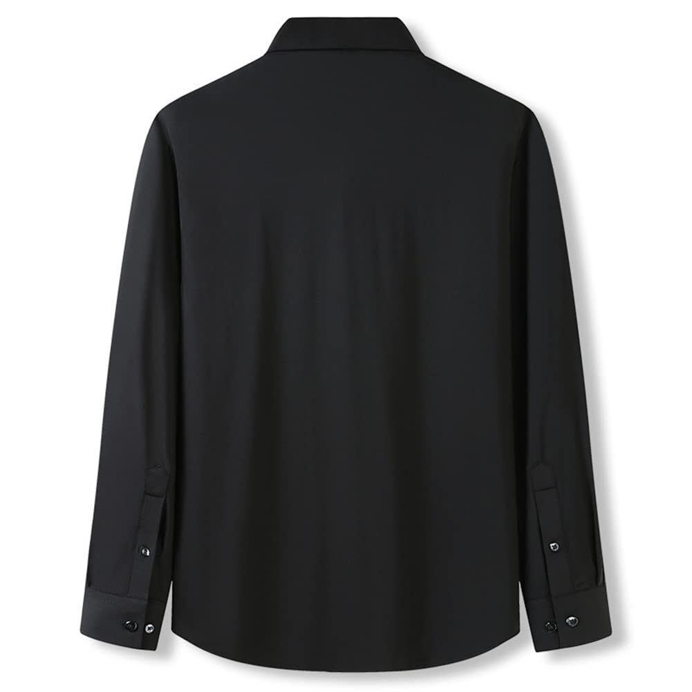 DongBao Camisas de vestir para Hombre,Manga Larga, ajuste regular, informal, con botones,Fácil de Hierro