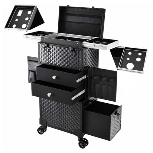 Can i take electric heated rollers in hand luggage Rolling Makeup Case for Professionals