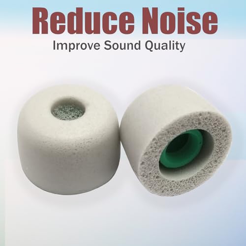 Image of Luckvan Memory Foam Tips for Sony WF-1000XM5 Ear Tips for WF-1000XM5 WF-1000XM4 Earbuds fit in Case, 3 Pairs Gray Medium