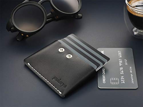 PULARYS Mini Wallet HOBBY - Credit Card Case - Italian Leather - Space for up to 8 Cards - Pockets for Coins and Bills - Modern Design For Men and Women - Fashionable Colors3