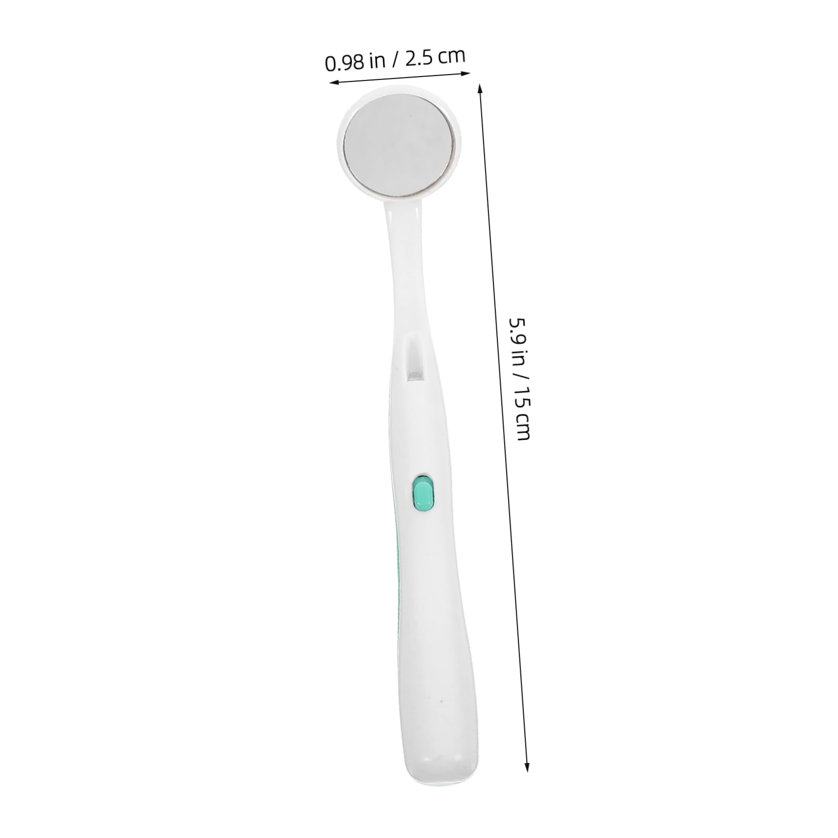 Specchietto Denti Luce LED Verde in Plastica, Specchietto Dentale Antifog per Ispezione Sicura e Pratica dei Denti per Uso Dentistico