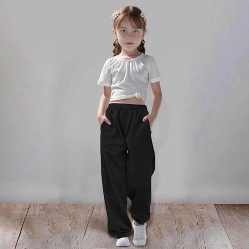 Baggy Sweatpants for Teen Girls Casual Sweat Pants High Waist Workout Joggers Lounge Trousers with Pockets Fall Clothes2