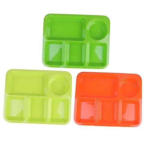 Garneck -ready Dinnerware 3-pc Anti-fall Rice Tray Set for Home Restaurant Tea Shop Random