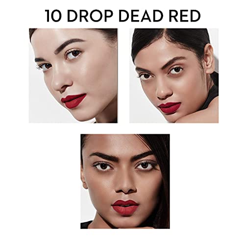 Image of SUGAR Cosmetics Smudge Me Not Liquid Lipsticks for Women | Transferproof & Waterproof | Lasts 12+ Hours | Matte Lipstick | 1.1ml - 10 Drop Dead Red