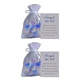 CashMuch Forget Me Not Angel Present: A Hrtfelt Sympathy Keepsake With Forget-Me-Not Flower Embellishments For Loved S, White Paper Dorative Angel Figure, 15 Cm