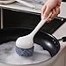 Kitchen Brush for Dish Pot Pan,Dish Brush Professional Long Handle Polyester Ball Dish Scrub Brush Dish Brush for Dish Pot Pan Sink (White)