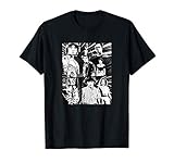 20NXST00100A-002 Stranger Things Group Shot Comic Strip Stare Down Camiseta