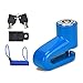 Yokawe Verrouillage de vélo Haute résistance antirouille Anti-vol Disque Frein Roues casier pour Bicyclette Bleu