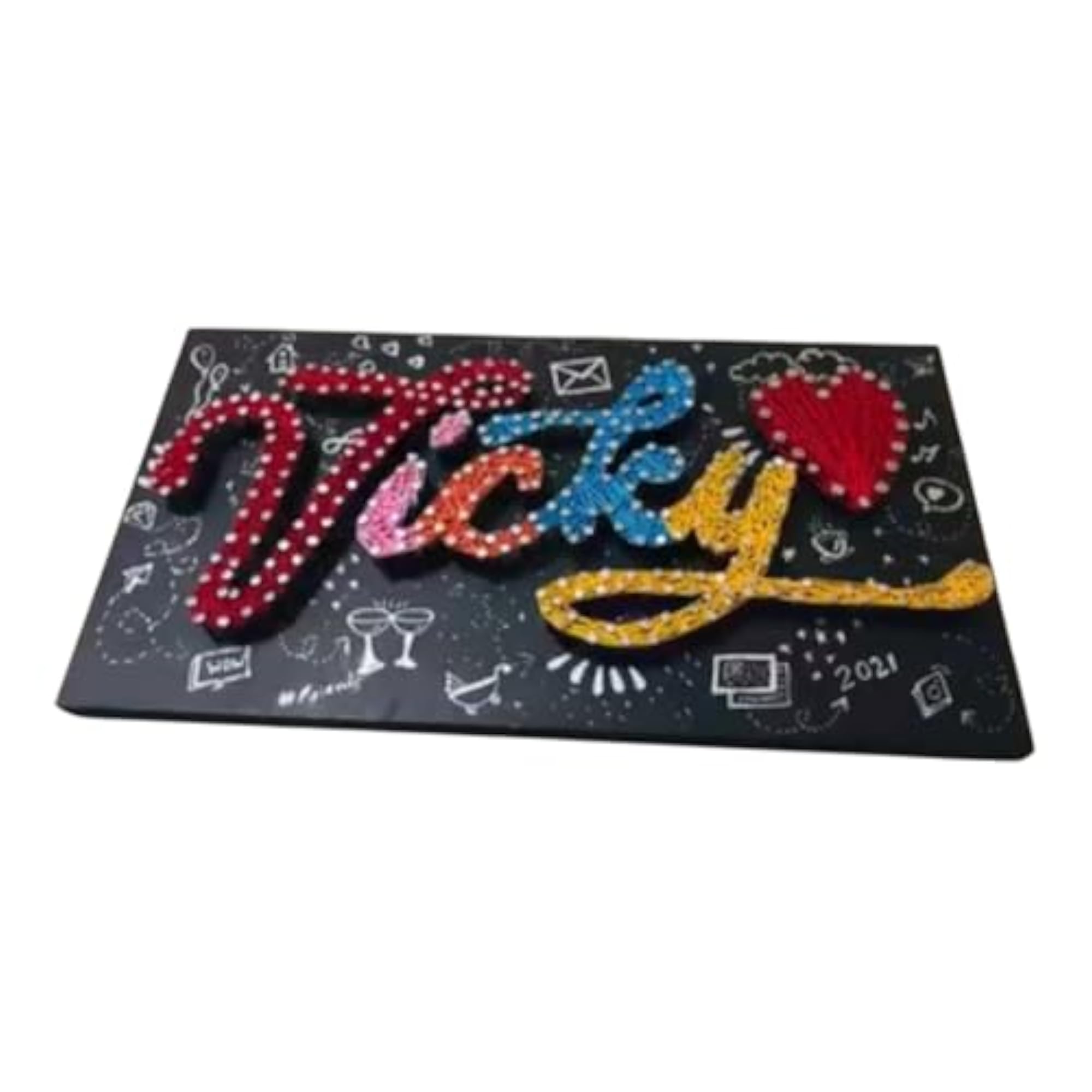 Personalised String Art Name Plate, Handmade Decor