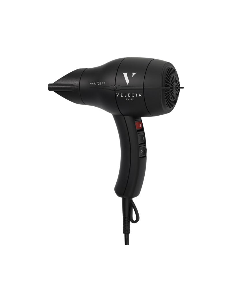 Velecta Paris - Asciugacapelli professionale - ICONIC TGR 1.7 Nero intenso