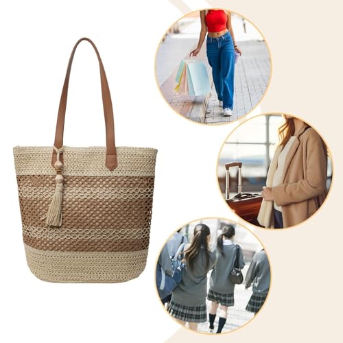 Image of Women Shoulder Bag Stylish Lightweight Handbag for Spring Commuting Shopping White