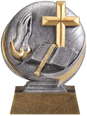 Express Medals (1-3-5 Pack) of 5 inch Motion Xtreme Religion Religious Trophy Award with Engraved Personalized Plate
