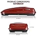 Hard Shell Roof Cargo Box, 13 Cu.Ft Red Car Roof Top Carrier with Lock and Dual-Side Opening, 56