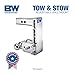 B&W Trailer Hitches Chrome Tow & Stow Adjustable Trailer Hitch Ball Mount - Fits 2