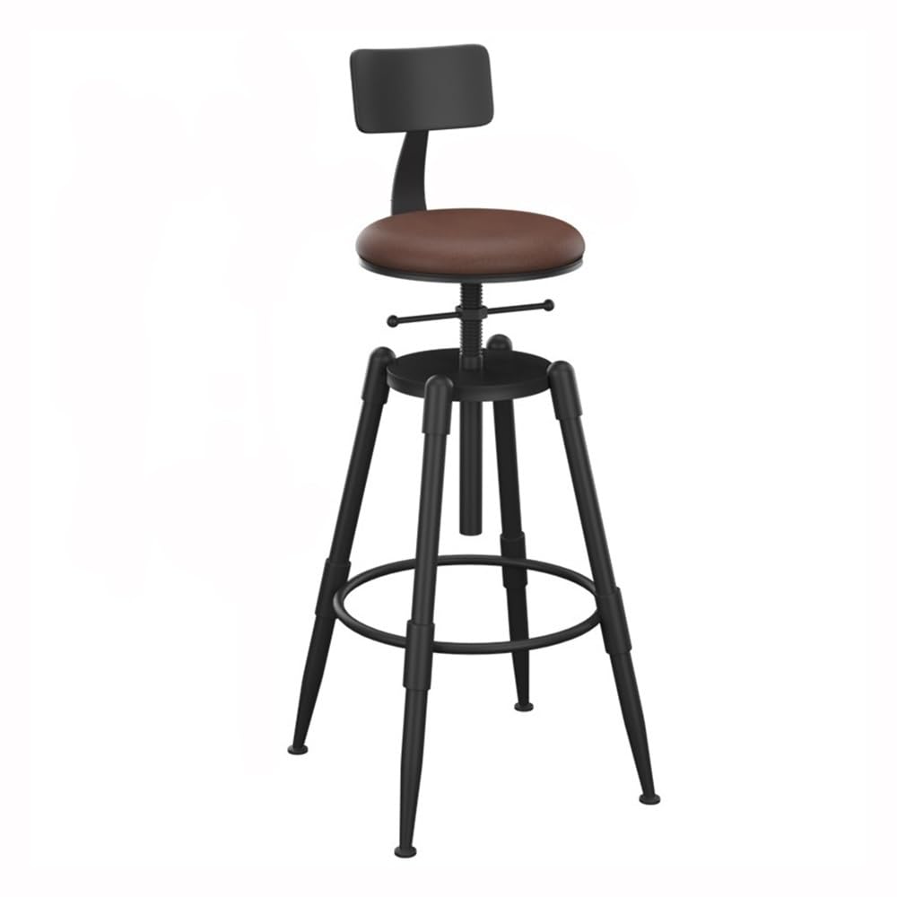 Chaise de bar pivotante en cuir confortable pour éviter le mal de dos au comptoir