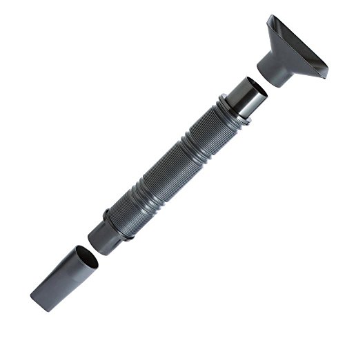 Flexform Hose Kit – Flexible 2 1/2 Hose - Shop Vac Accessories 2 ½ Inch – Kit Includes 2-1/2" Id Flex Plastic Hose (12"-36"), Hose End Adapters, Narrow & Wide Nozzle Tool - Dust Collection Fittings #TOP1