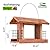 Solution4Patio US Cedar Hopper Bird Feeder for Outdoors Hanging, Handcrafted Wood Double Suet Cage & Clear View Windows, Squirrel-Proof Wild Bird Feeder for Cardinals, Finches, Chickadees