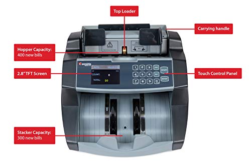 Cassida 6600 Money Counter UV Counterfeit Detection Bill Counter Mixed Denomination Machine Business Grade Currency Counter - Thumbnail 2