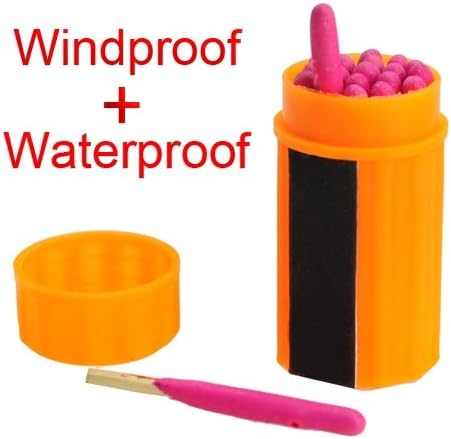 New Portable Extra-large Head Windproof Waterproof Matches Outdoor Kit