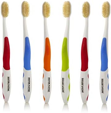 MOUTHWATCHERS - Manual Toothbrushes - Clean Teeth for Adult - 6 Count - Floss Bristle Silver - Invented by Doctor Plotka's