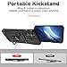 for Samsung Galaxy A25 5G Case with Slide Camera Cover HD Screen Protector [Military Grade 16ft. Drop Tested] Magnetic Ring Holder Kickstand Protective Phone Case for Galaxy A25 5G 2024, Black