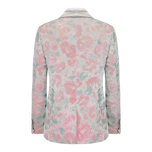 Wemaliyzd Mens Floral Tuxedo Jacket Embroidered Patterned Sport Coat for Party Dinner Wedding3